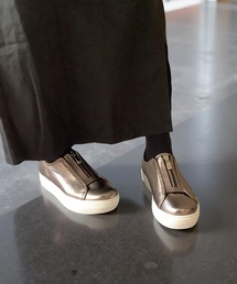 ALL BLACK（オールブラック）の「【本革/軽量/210g/カップインソール】センタージップスリッポン（スリッポン）」