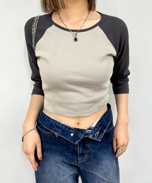 WHO'S WHO gallery | バイカラーリブラグランT(Tシャツ/カットソー)