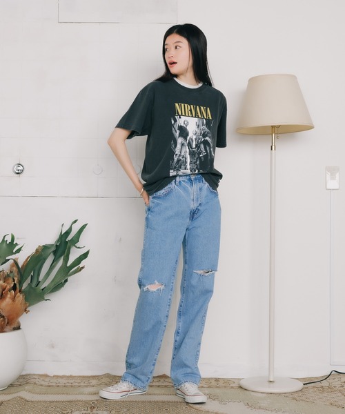 GOOD ROCK SPEED(グッドロックスピード)の「GOOD ROCK SPEED/グッドロックスピード NIRVANA TEE Tシャツ(Tシャツ/カットソー・メンズ・ブラック・M/XL)」の3枚目の写真