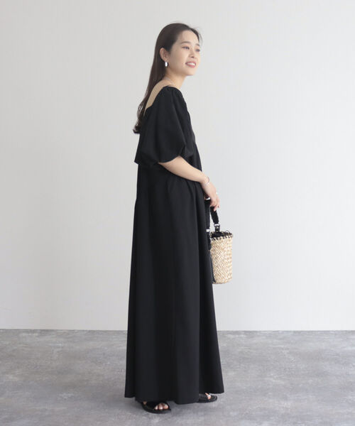 fredy emue（フレディエミュ）の「【fredyemueフレディエミュ】2WAYボリュームフレアワンピース（ワンピース・レディース・チャコールグレー/ブラック・38）」の3枚目の写真