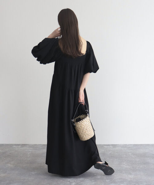 fredy emue（フレディエミュ）の「【fredyemueフレディエミュ】2WAYボリュームフレアワンピース（ワンピース・レディース・チャコールグレー/ブラック・38）」の5枚目の写真