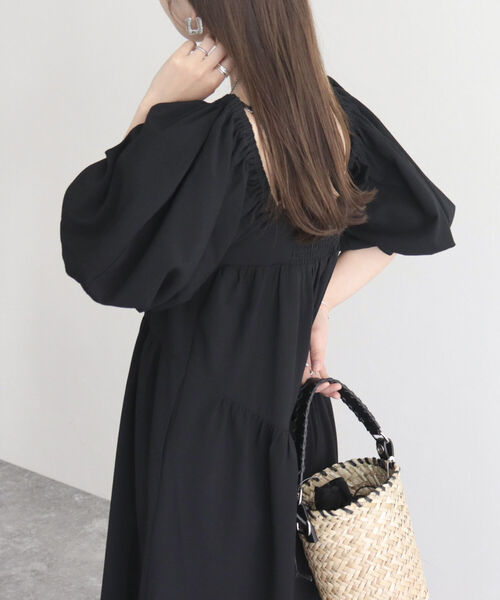 fredy emue（フレディエミュ）の「【fredyemueフレディエミュ】2WAYボリュームフレアワンピース（ワンピース・レディース・チャコールグレー/ブラック・38）」の11枚目の写真