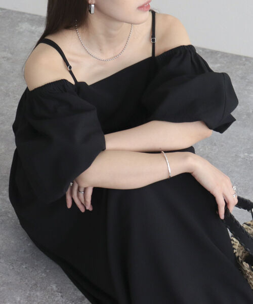 fredy emue（フレディエミュ）の「【fredyemueフレディエミュ】2WAYボリュームフレアワンピース（ワンピース・レディース・チャコールグレー/ブラック・38）」の12枚目の写真