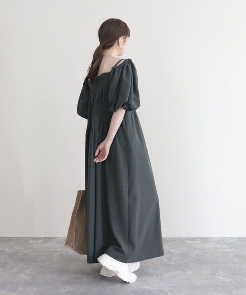 fredy emue（フレディエミュ）の「【fredyemueフレディエミュ】2WAYボリュームフレアワンピース（ワンピース・レディース・チャコールグレー/ブラック・38）」の15枚目の写真