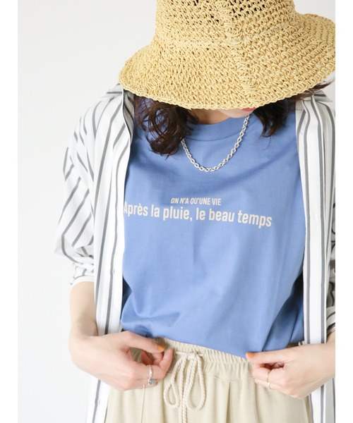 Samansa Mos2 blue（サマンサモスモスブルー）の「ライン入りペーパーハット（ハット・レディース・ベージュ/ブラウン/キャメル・ﾌﾘ-）」の6枚目の写真