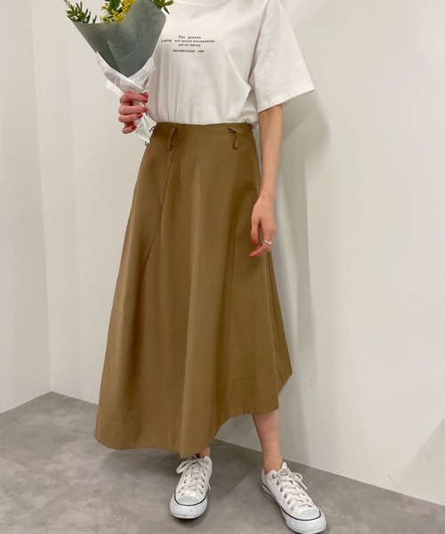 Olu.(オルドット)の「アシンメトリーストライプスカート(スカート・レディース・グレー/ベージュ/ネイビー・FREE)」の18枚目の写真