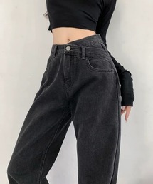 【 選べる 3 color/3サイズ展開 】ハイウエストデニムパンツ
