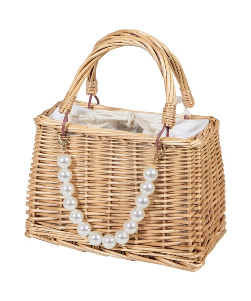 Julia Boutique（ジュリアブティック）の「パール付きスクエアかごバッグ/23085（かごバッグ・レディース・ベージュ・ONE）」の11枚目の写真