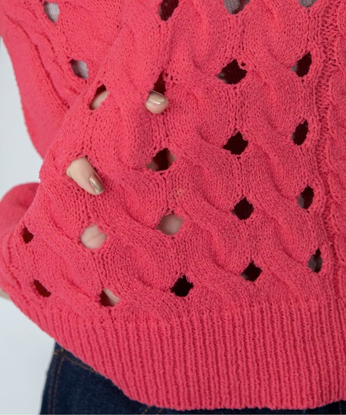 VACANCY（ヴァカンシー）の「グレーターホールニットベスト（ベスト・レディース・ネイビー/ピンク・FREE）」の8枚目の写真