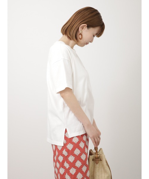 Lugnoncure（ルノンキュール）の「ポケット女の子刺繍Tシャツ（Tシャツ/カットソー・レディース・オフホワイト/ミント/チャコールグレー・F）」の20枚目の写真