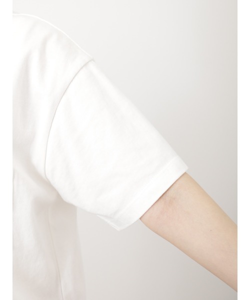 Lugnoncure（ルノンキュール）の「ポケット女の子刺繍Tシャツ（Tシャツ/カットソー・レディース・オフホワイト/ミント/チャコールグレー・F）」の14枚目の写真