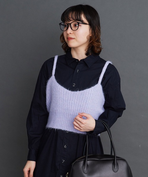 I am I in fact...(アイアムアイインファクト)の「HAIRY ニットブラキャミ(キャミソール・レディース・パープル/ピンク/イエロー/ブラック・FREE)」の2枚目の写真