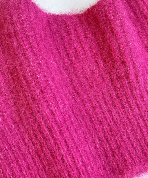 I am I in fact...(アイアムアイインファクト)の「HAIRY ニットブラキャミ(キャミソール・レディース・パープル/ピンク/イエロー/ブラック・FREE)」の6枚目の写真