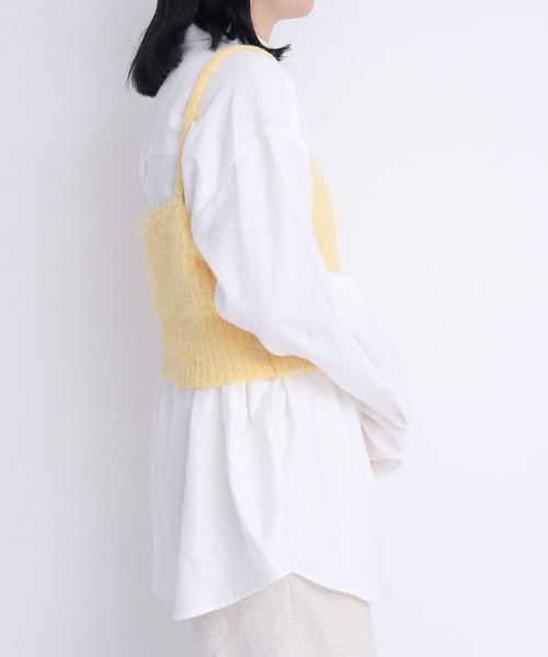 I am I in fact...(アイアムアイインファクト)の「HAIRY ニットブラキャミ(キャミソール・レディース・パープル/ピンク/イエロー/ブラック・FREE)」の9枚目の写真