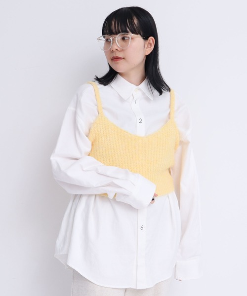 I am I in fact...(アイアムアイインファクト)の「HAIRY ニットブラキャミ(キャミソール・レディース・パープル/ピンク/イエロー/ブラック・FREE)」の10枚目の写真