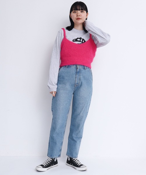 I am I in fact...(アイアムアイインファクト)の「HAIRY ニットブラキャミ(キャミソール・レディース・パープル/ピンク/イエロー/ブラック・FREE)」の16枚目の写真