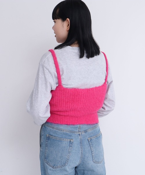 I am I in fact...(アイアムアイインファクト)の「HAIRY ニットブラキャミ(キャミソール・レディース・パープル/ピンク/イエロー/ブラック・FREE)」の14枚目の写真