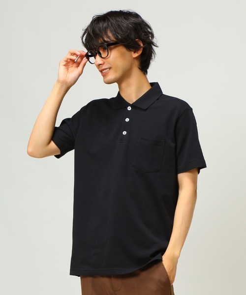 S＆SONS（エスアンドサンズ）の「DRY 無地 半袖 ポロシャツ（ポロシャツ・メンズ・ダークグレー/ネイビー/パープル/ピンク/グリーン/ホワイト/ブラック/ブルー/クリーム/グレー・L/LL/M）」の4枚目の写真
