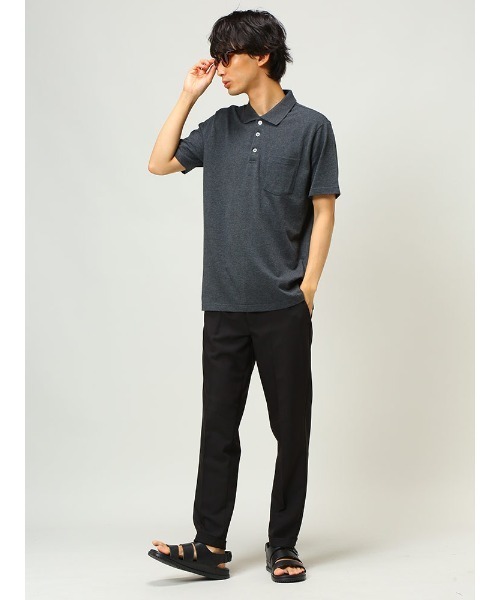 S＆SONS（エスアンドサンズ）の「DRY 無地 半袖 ポロシャツ（ポロシャツ・メンズ・ダークグレー/ネイビー/パープル/ピンク/グリーン/ホワイト/ブラック/ブルー/クリーム/グレー・L/LL/M）」の14枚目の写真