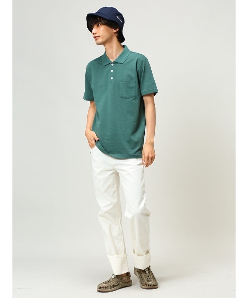 S＆SONS（エスアンドサンズ）の「DRY 無地 半袖 ポロシャツ（ポロシャツ・メンズ・ダークグレー/ネイビー/パープル/ピンク/グリーン/ホワイト/ブラック/ブルー/クリーム/グレー・L/LL/M）」の16枚目の写真