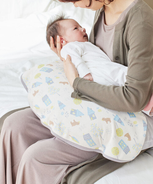 Rosemadame(ローズマダム)の「授乳クッション用カバー(授乳ケープ/授乳クッション・レディース・オフホワイト/ライトグリーン・FREE)」の4枚目の写真