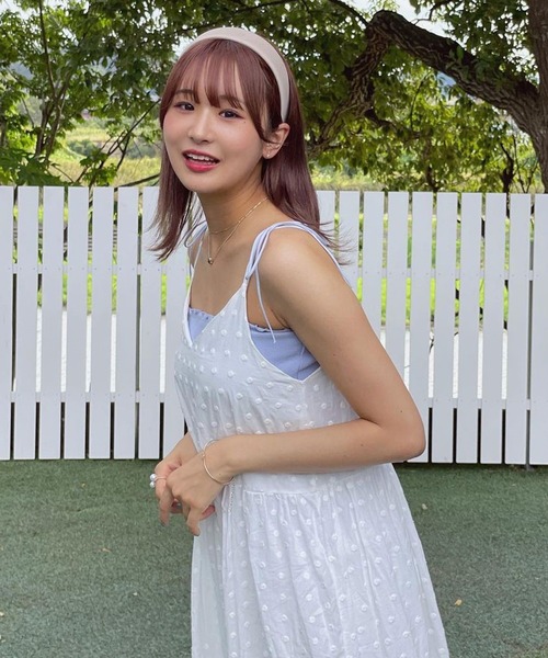 Chick(チック)の「ドット模様キャミソールワンピース(ワンピース・レディース・ホワイト・S/M)」の8枚目の写真
