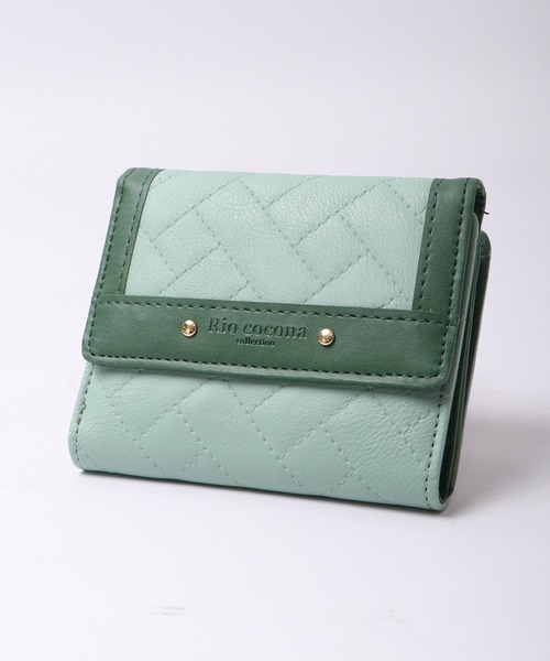 FUNALIVE（ファンアライブ）の「MOAMOA お金をサッと取り出せるLFファスナー ショートウォレット 折財布（財布・レディース・ブルー/グリーン/ホワイト・FREE）」の3枚目の写真