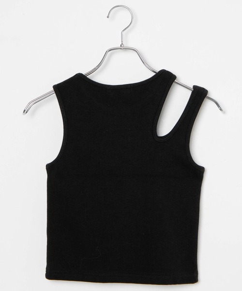 WEGO（ウィゴー）の「WEGO/カットアウトショルダータンク（タンクトップ・レディース・ブラック/ホワイト・FREE）」の8枚目の写真
