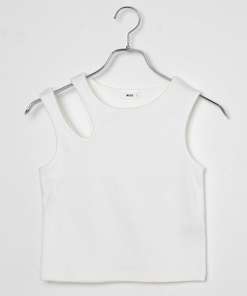 WEGO（ウィゴー）の「WEGO/カットアウトショルダータンク（タンクトップ・レディース・ブラック/ホワイト・FREE）」の11枚目の写真