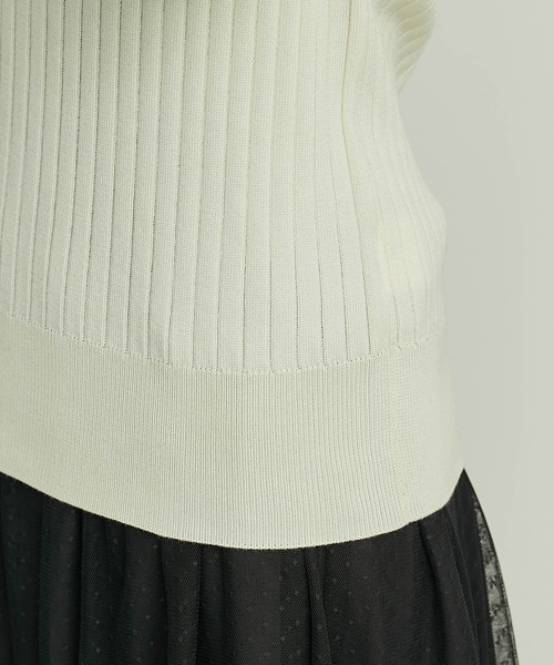 ROPE' PICNIC（ロペピクニック）の「BIOGRACE(R)スカラップネックリブニットプルオーバー（ニット/セーター・レディース・ターコイズブルー/ブラック/レッド/マスタード/キナリ・38）」の12枚目の写真