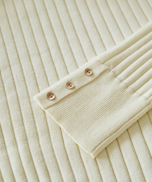 ROPE' PICNIC（ロペピクニック）の「BIOGRACE(R)スカラップネックリブニットプルオーバー（ニット/セーター・レディース・ターコイズブルー/ブラック/レッド/マスタード/キナリ・38）」の14枚目の写真