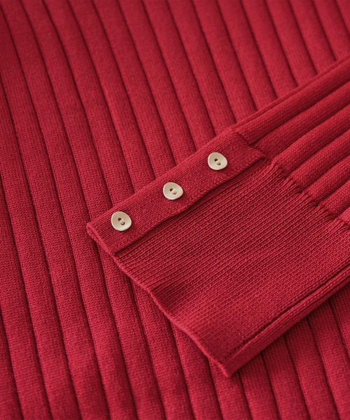 ROPE' PICNIC（ロペピクニック）の「BIOGRACE(R)スカラップネックリブニットプルオーバー（ニット/セーター・レディース・ターコイズブルー/ブラック/レッド/マスタード/キナリ・38）」の16枚目の写真