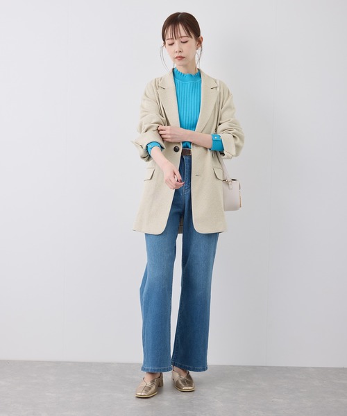 セール】BIOGRACE(R)スカラップネックリブニットプルオーバー（ニット