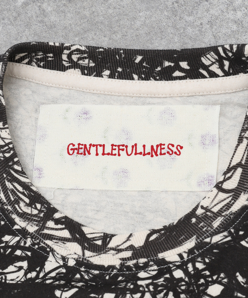 トップス GENTLE FULLNESS RECYCLED COTTON LS TEE GENTLEFULLNESS Recycled Cotton LS Tee [WASHED BLACK DUCKMAN