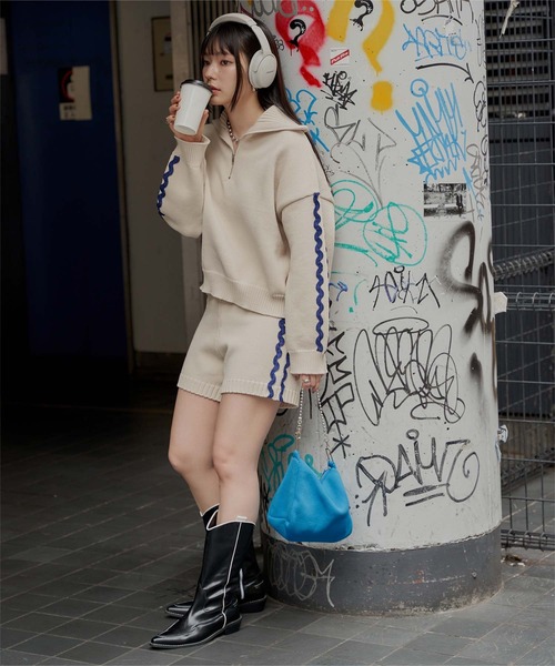 miette（ミエット）の「スクエアニットバッグ（ショルダーバッグ・レディース・ブラック/レッド/グリーン/ブルー・FREE）」の11枚目の写真