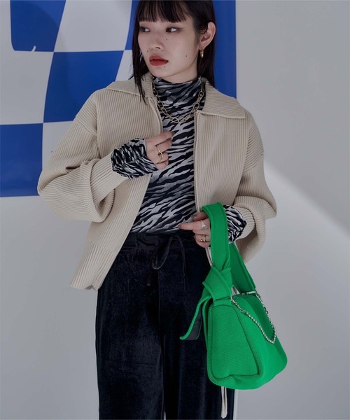 miette（ミエット）の「スクエアニットバッグ（ショルダーバッグ・レディース・ブラック/レッド/グリーン/ブルー・FREE）」の10枚目の写真