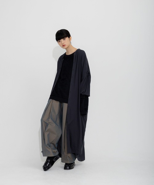 niko and...（ニコアンド）の「[MODE NORM CORE(モードノームコア)]タマムシツイルプリーツパンツ（チノパンツ・レディース・カーキ/ネイビー/キャメル/ベージュ/ライトグレー・MEDIUM/LARGE）」の21枚目の写真