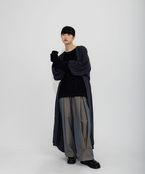 niko and...（ニコアンド）の「[MODE NORM CORE(モードノームコア)]タマムシツイルプリーツパンツ（チノパンツ・レディース・カーキ/ネイビー/キャメル/ベージュ/ライトグレー・MEDIUM/LARGE）」の22枚目の写真