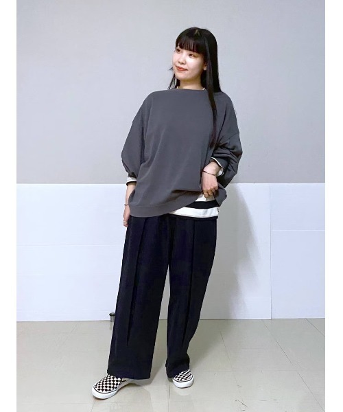 niko and...（ニコアンド）の「[MODE NORM CORE(モードノームコア)]タマムシツイルプリーツパンツ（チノパンツ・レディース・カーキ/ネイビー/キャメル/ベージュ/ライトグレー・MEDIUM/LARGE）」の9枚目の写真