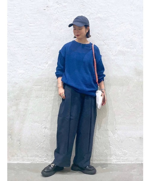 niko and...（ニコアンド）の「[MODE NORM CORE(モードノームコア)]タマムシツイルプリーツパンツ（チノパンツ・レディース・カーキ/ネイビー/キャメル/ベージュ/ライトグレー・MEDIUM/LARGE）」の11枚目の写真