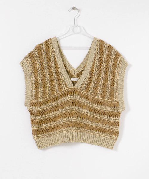 LAATO（ラート）の「MIX KNIT BUSTIER（ベスト・レディース・ブラック/ベージュ・FREE）」の20枚目の写真