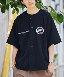 EDIFICE | 【Futura × Paris Saint-Germain】グラフィック刺しゅう 鹿の子ベースボールシャツ(その他トップス)