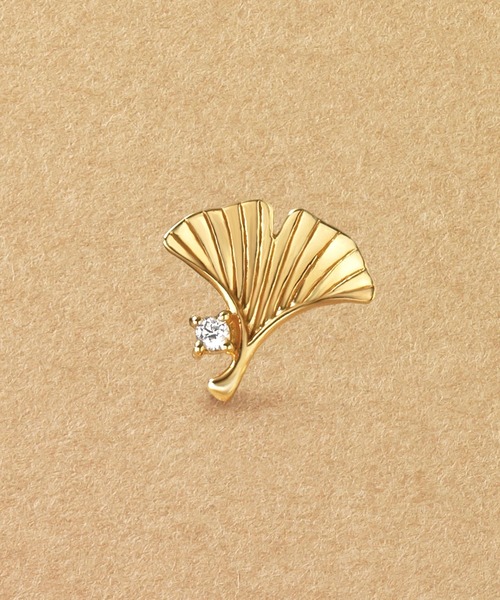 【 Solo Pierce】K18・K10 イチョウ ハーフピアス