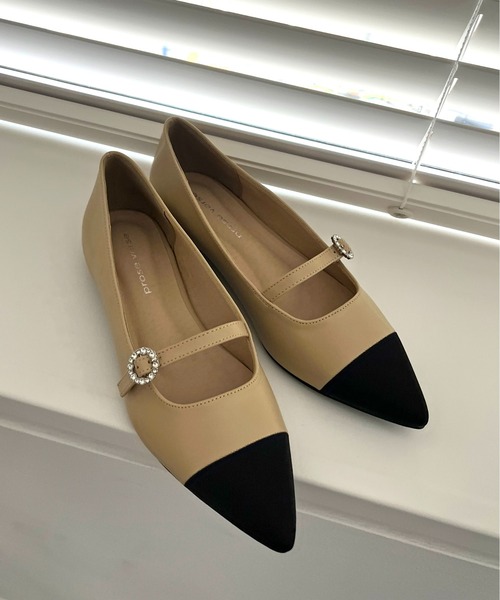 prose verse(プロズヴェール)の「ビジュバックルワンストラップパンプス(パンプス・レディース・ブラック/ベージュ・LARGE/MEDIUM/SMALL)」の7枚目の写真