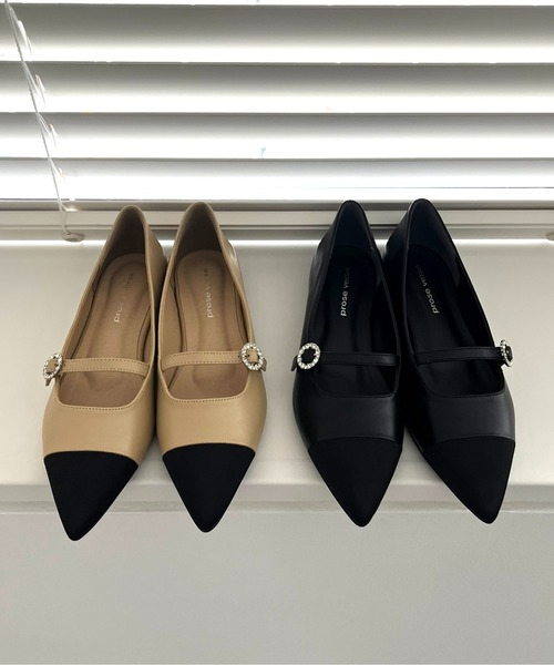 prose verse(プロズヴェール)の「ビジュバックルワンストラップパンプス(パンプス・レディース・ブラック/ベージュ・LARGE/MEDIUM/SMALL)」の11枚目の写真