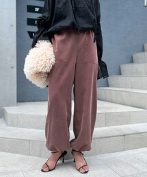 ◇【WEB限定サイズあり】ウォッシャブルフィブリルワークパンツ
