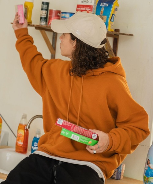 WEGO(ウィゴー)の「WEGO/【26春冬 大好評により再入荷!WEB限定】スウェットプルパーカー(パーカー・メンズ・ブルー/ホワイト/ダークオレンジ/カーキ/ブラック/杢グレー/ベージュ系その他/グレー系その他/スミクロ・LARGE/MEDIUM/X-LARGE)」の9枚目の写真