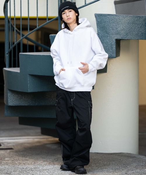 WEGO(ウィゴー)の「WEGO/【26春冬 大好評により再入荷!WEB限定】スウェットプルパーカー(パーカー・メンズ・ブルー/ホワイト/ダークオレンジ/カーキ/ブラック/杢グレー/ベージュ系その他/グレー系その他/スミクロ・LARGE/MEDIUM/X-LARGE)」の15枚目の写真