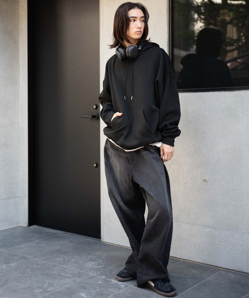 WEGO(ウィゴー)の「WEGO/【26春冬 大好評により再入荷!WEB限定】スウェットプルパーカー(パーカー・メンズ・ブルー/ホワイト/ダークオレンジ/カーキ/ブラック/杢グレー/ベージュ系その他/グレー系その他/スミクロ・LARGE/MEDIUM/X-LARGE)」の22枚目の写真