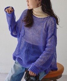 CIAOPANIC TYPY | 【WEB限定カラーあり】モヘアライクシアールーズサイドスリットニット(ニット/セーター)